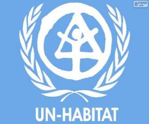 Puzzle UN-HABITAT λογότυπο, τα Ηνωμένα Έθνη πρόγραμμα ανθρώπινων οικισμών